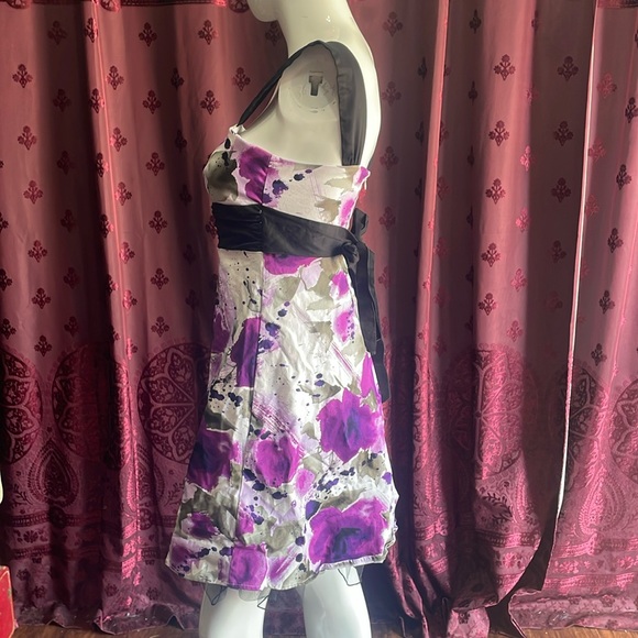 3/$20 Y2K Does Rockabilly Purple & Black Circle Sundress Byer Size Seven - Picture 3 of 11